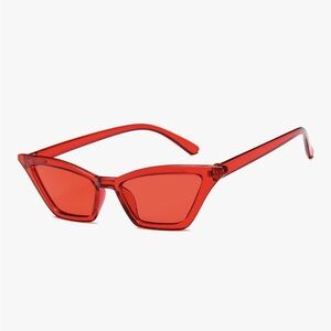 Cat-Eye Retro Sunglasses Red